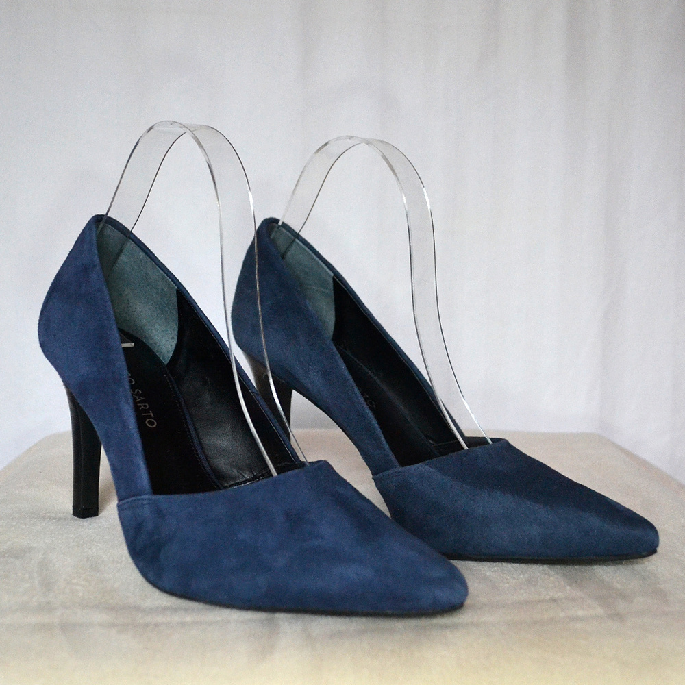 Franco Sarto Pumps - Women's Size 8.5 - Blue Suede